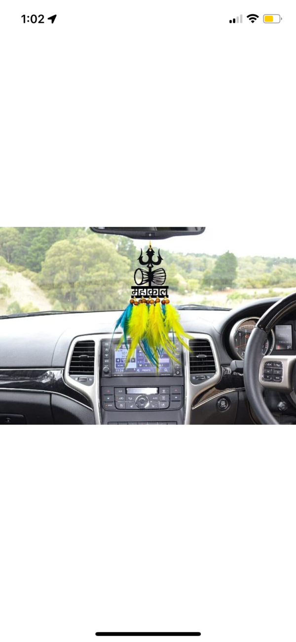 img_6396 CAR Mahakal with DamruDecorative Showpiece Car Hanging Ornament (Pack of 1)