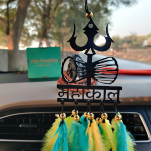 CAR Mahakal with DamruDecorative Showpiece Car Hanging Ornament (Pack of 1)