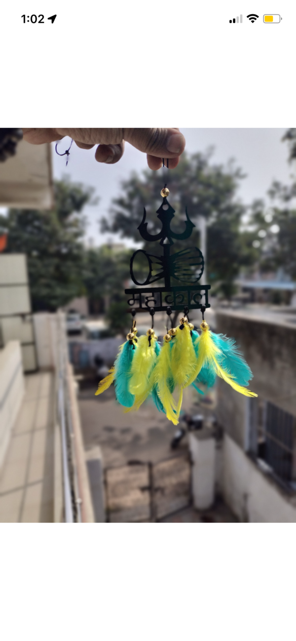 img_6399 CAR Mahakal with DamruDecorative Showpiece Car Hanging Ornament (Pack of 1)