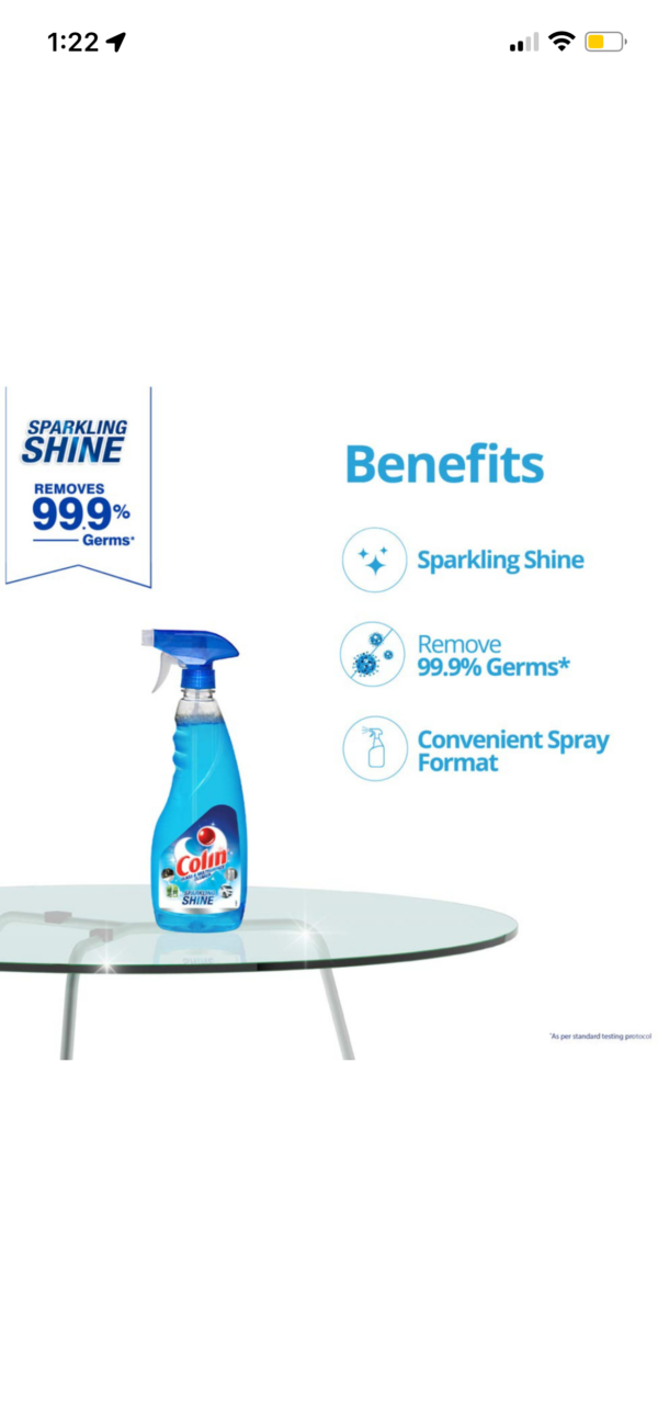Colin Glass and Surface Cleaner Liquid Spray, Regular, (500 ml)