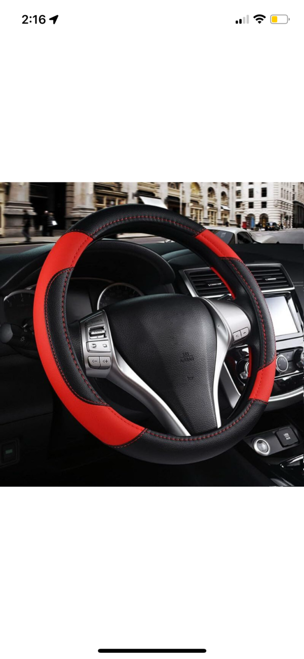 Leather steering cover M size