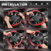 Leather steering cover M size