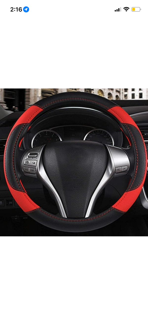 Leather steering cover M size