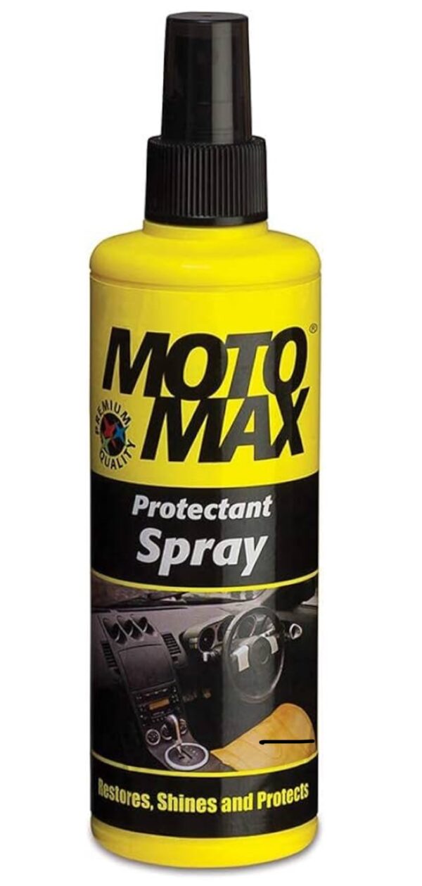 Motomax Protectant Spray Repels dust, pollutants| Protect, Restore faded vinyl, plastic, leather, dashboard, rubber, tyres of Cars, Bikes, Motorcycles & Scooty| Provides long lasting shine