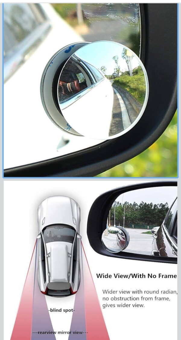 img_6577 CarFrill HD Glass Frameless Round Convex Rear View Blind Spot Mirror Cars/Trucks/Vans (2") -Pack of 2
