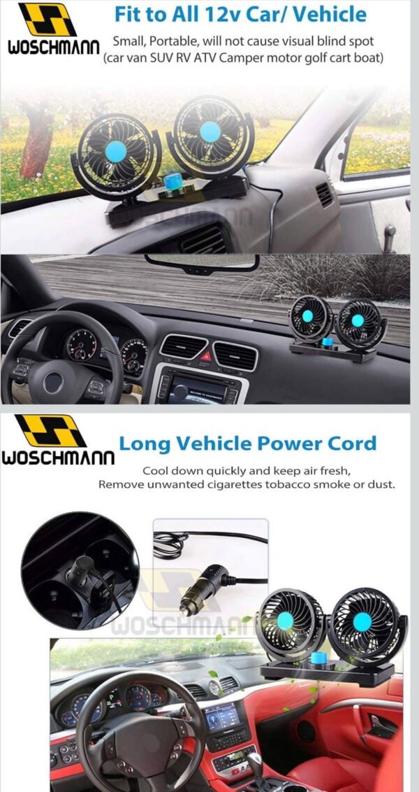 img_6585 Mitchell 12V DC Electric Car Fan for Dashboard, Double Head Cooling Electric Fan, 360 Degree Rotatable Small Fan for Car with 2 Speed Control, ABS Plastic, Dashboard Fan