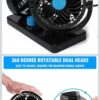 img_6587 Mitchell 12V DC Electric Car Fan for Dashboard, Double Head Cooling Electric Fan, 360 Degree Rotatable Small Fan for Car with 2 Speed Control, ABS Plastic, Dashboard Fan