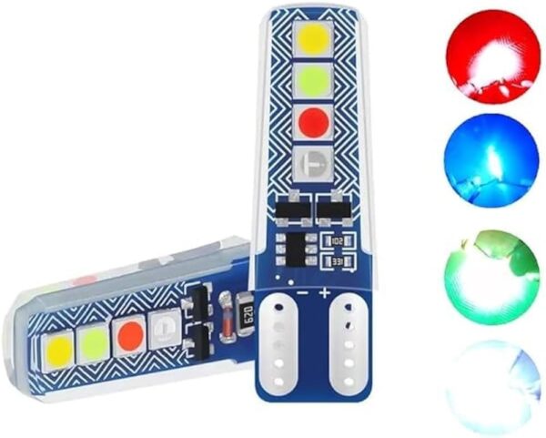 (4-pis) Parking bulb Red Blue flsher/ 12volt red blue parking light- (2 - Jodi) - (4 - पीस)