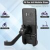 71xra7pdnl-_ac_uf10001000_ql80_ Metal CNC Bike Mount Holder Navigation 360 Degree Rotation Mirror Cradle for All Smartphones Bicycle, Motorcycle, Scooty (Black)