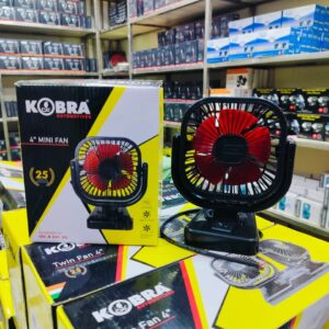 Kobra 4” Single head fan Fiber body Copper motor Very powerful Fan, with 360 angles Rotation