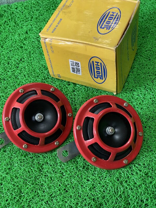 Red grill T-T horn 12v (110 MM) (pack of 2)
