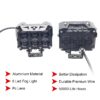 HJG 120W 6-LED Yellow/White Fog Light With 2 Colour Mode Versatile Spot Driving Lamps for Cars, Trucks, Bikes, and Motorcycles (Set of 2)