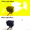 HJG 120W 6-LED Yellow/White Fog Light With 2 Colour Mode Versatile Spot Driving Lamps for Cars, Trucks, Bikes, and Motorcycles (Set of 2)