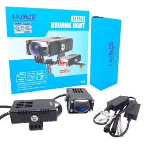 LIU HJG Yellow White Slim Drive Fog Light Universal for Motorcycle & Car