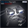 LIU HJG Yellow White Slim Drive Fog Light Universal for Motorcycle & Car
