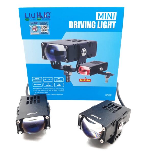 LIU HJG Yellow White Slim Drive Fog Light Universal for Motorcycle & Car