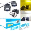 LIU HJG Yellow White Slim Drive Fog Light Universal for Motorcycle & Car