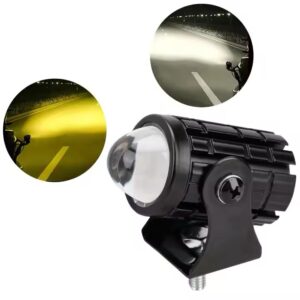 Mini Laser Cannon 8-80V Dual Color Motorcycle Fog Light Led Headlight Mini Driving Light for Motorcycle