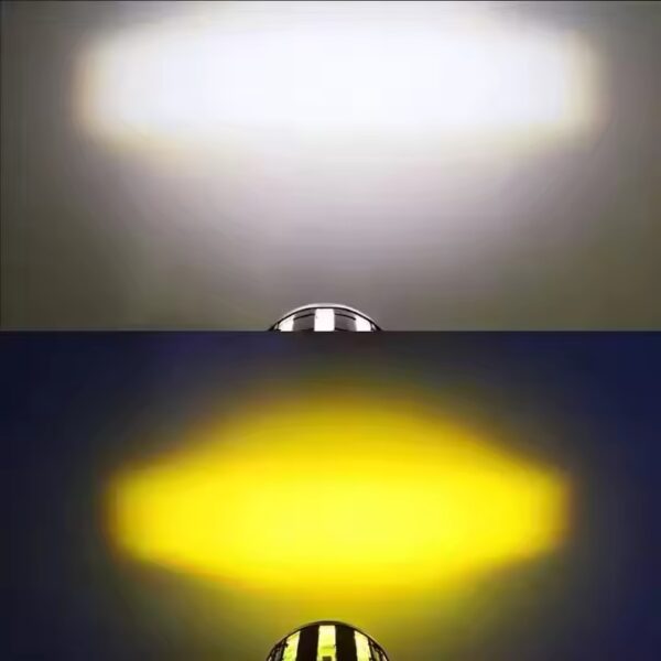Mini Laser Cannon 8-80V Dual Color Motorcycle Fog Light Led Headlight Mini Driving Light for Motorcycle