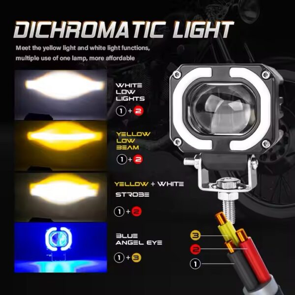 VE LED Motorcycle Lights LED Spotlights 40W Waterproof Auxillary Motorcycle Spot Lights LED Fog/Driving Head Lights