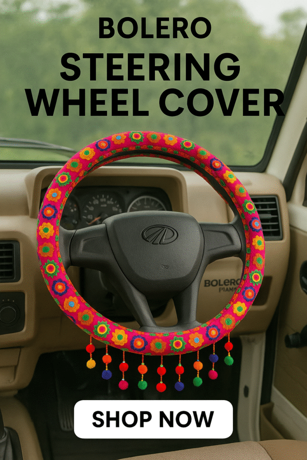 img_7063 Jodhpuri steering cover L size (15 inch) for-407, old bolero, john deer, Ashokleyland dost, dost+, New Eicher, JCB, super carry