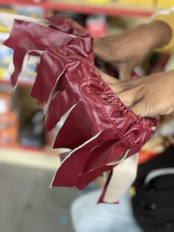 Lether elastic steering cover (cherry Red)/  लेदर इलास्टिक स्टेयरिंग कवर (चेरी रेड कलर)