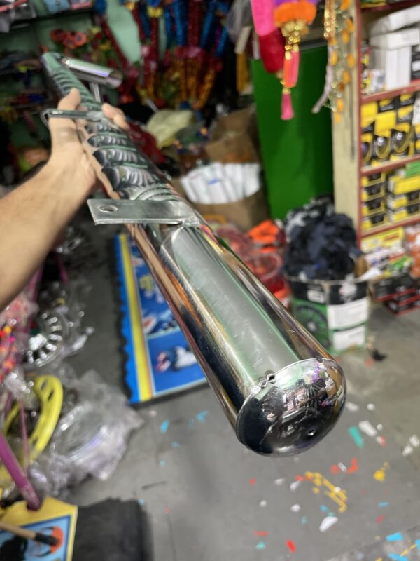 img_7367 Stainless Steel Silencer (single)/ pech wala silencer/ steel silencer/ pickup silencer/ Bolero silencer