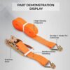 Heavy Duty Ratchet Belt | 50mm x 10mtrs | Material | Double J Hooks Luggage Straps | Wear and Tear Resistant