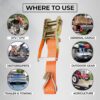 Heavy Duty Ratchet Belt | 50mm x 10mtrs | Material | Double J Hooks Luggage Straps | Wear and Tear Resistant