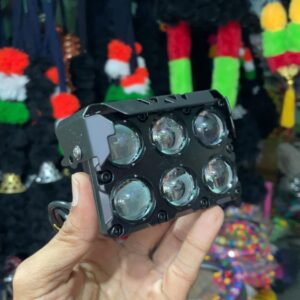 6 Lens Fog lamp (1- Pis) (12v / 24v common) with White + Yellow + Flasher and Milti colour Parking - SSLG -JS 43