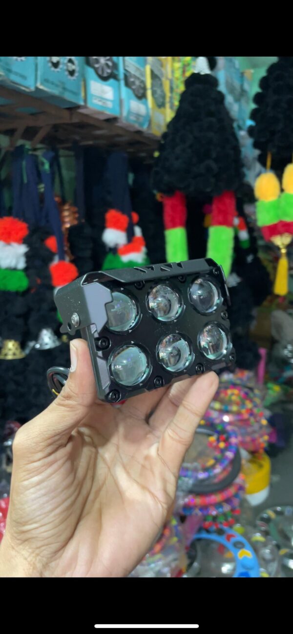 6 Lens Fog lamp (1- Pis) [12v / 24v common] with White + Yellow + Flasher and Milti colour Parking - SSLG -JS 43 सभी गाड़ियो में लगेगा