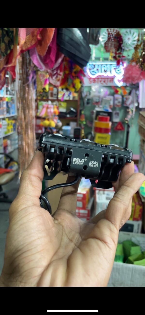 6 Lens Fog lamp (1- Pis) [12v / 24v common] with White + Yellow + Flasher and Milti colour Parking - SSLG -JS 43 सभी गाड़ियो में लगेगा