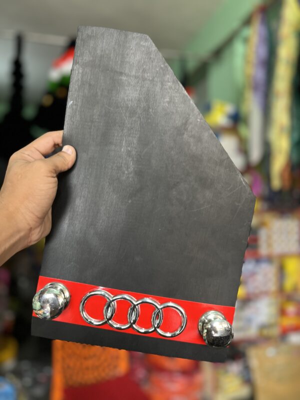 SagarGuard Mud Flaps [with audi logo+Radium] (2-pis) –Heavy Duty | Flexible | Waterproof | for sedan cars