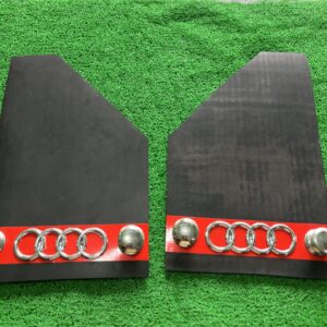 SagarGuard Mud Flaps [with audi logo+Radium] (2-pis) –Heavy Duty | Flexible | Waterproof | for sedan cars