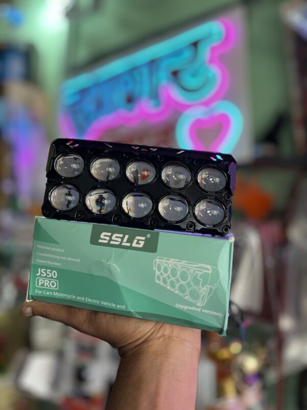 10 Lens Fog lamp (12v / 24v common) {1-pis} with White + Yellow + Flasher and Milti colour Parking - SSLG -JS 50