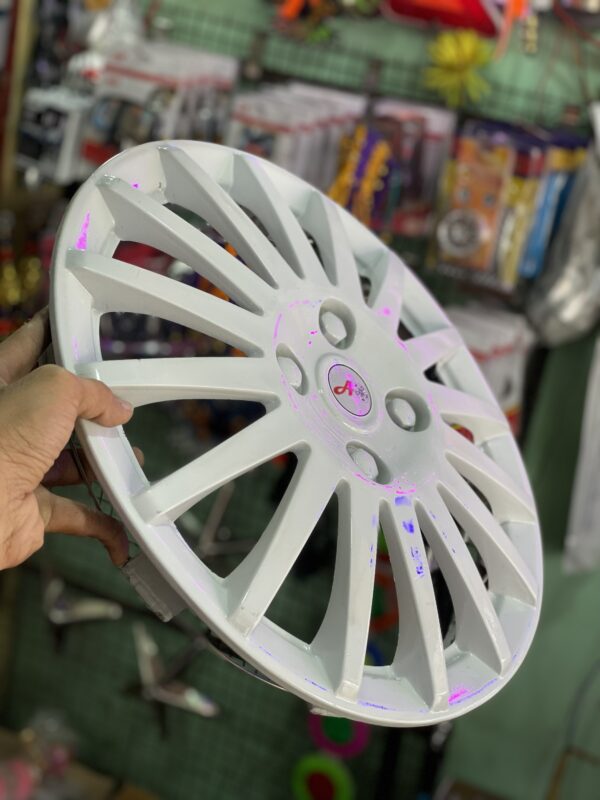 12” inch White Camry wheel cap (2- pis) / 12” इंच वाइट व्हील कैप (2-नग) For - Tata Ace, jeeto, maruti 800, omini, 12”inch disk size all