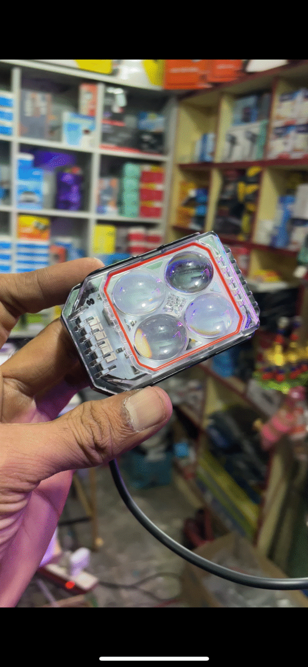 img_8396-2 4X4 Lens Fog Lamp with Yellow + White and Police Flasher (2-pis)/ 4X4 लेंस फोग लाइट पिला + सफेद और पोलिस फ्लैशर के साथ(2-पीस)