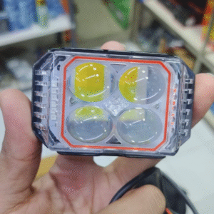 4X4 Lens Fog Lamp with Yellow + White and Police Flasher (2-pis)/ 4X4 लेंस फोग लाइट पिला + सफेद और पोलिस फ्लैशर के साथ(2-पीस)