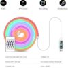 Volt Vision 5 Meters LED Neon RGB Strip Light, Smart App Control, Remote Control, Multi-Colour Magic Lighting with USB, 6 Mounting Clips Music Modes, Custom Colors, Timing, Light Follow Sounds
