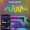 Volt Vision 5 Meters LED Neon RGB Strip Light, Smart App Control, Remote Control, Multi-Colour Magic Lighting with USB, 6 Mounting Clips Music Modes, Custom Colors, Timing, Light Follow Sounds