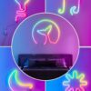 Volt Vision 5 Meters LED Neon RGB Strip Light, Smart App Control, Remote Control, Multi-Colour Magic Lighting with USB, 6 Mounting Clips Music Modes, Custom Colors, Timing, Light Follow Sounds