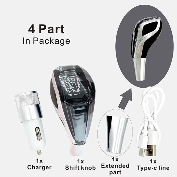 Multi LED Crystal Gear Knob / Gear Knob / Universal Fitting सभी गाड़ी में लग जाएगा