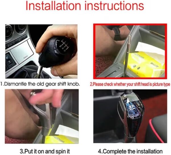 Multi LED Crystal Gear Knob / Gear Knob / Universal Fitting सभी गाड़ी में लग जाएगा