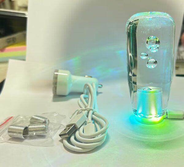 Crystal Gear Knob With RGB Lighting LED
क्रिस्टल गेयर नॉब LED लाइटिंग के साथ