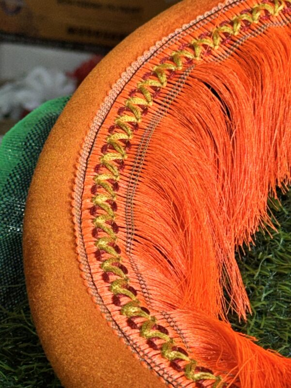 Velvet Heavy Steering Cover (L size) Orange-(16” inch)
वेलवेट हेवी स्टीयरिंग कवर ( L साइज) -(16” - इंच)