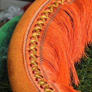 Velvet Heavy Steering Cover M size Orange (14” inch)
वेलवेट स्टीयरिंग कवर M साइज (14” इंच)