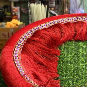 Velvet Heavy Steering Cover  (T - Size) Red (18”- inch)
वेलवेट हेवी स्टीयरिंग कवर (T-साइज) लाल- (18”-इंच)