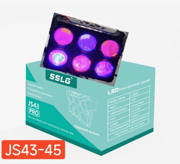 6 Lens Fog Lamp (1- pis) / SSLG - js 43 pro / High Power Fog Lamp/ [12volt / 24volt common]
सभी प्रकार की गाड़ियो में लग जायेगा. (1- पिस) {*One Peace In box}