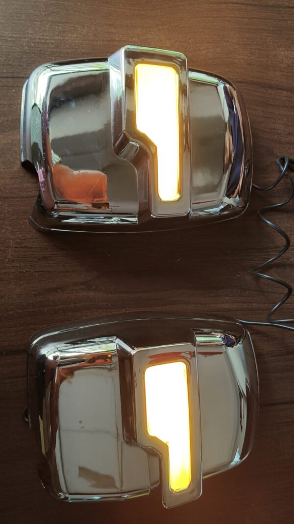 Bolero / cruiser, toofan DRL Mirror chrome ( 2 pis ) with Orange DRL indicator Light