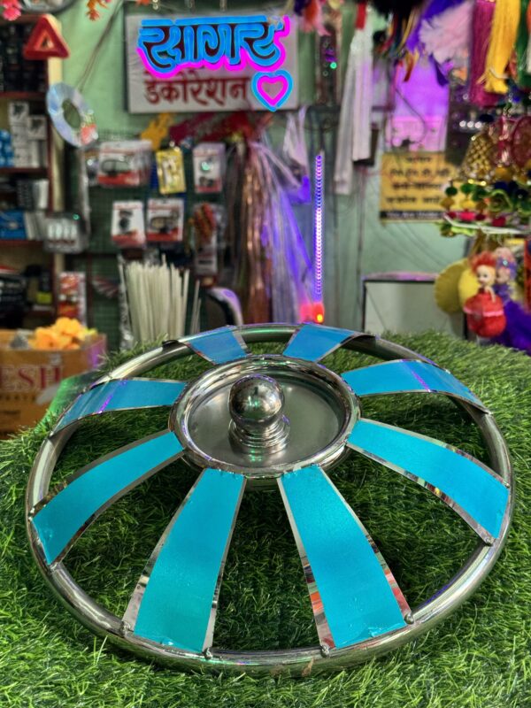 16" inch Steel wheel cap 8 patti - (2-pis) [R-16] 16” इंच स्टील व्हील कैप 8 पट्टी- {2 पीस}